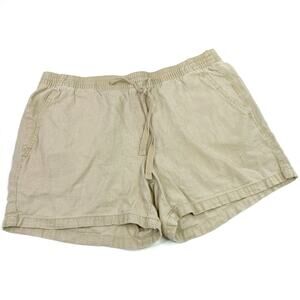 St. John's Bay | Linen Blend Beige Tan Casual Shorts Womens M